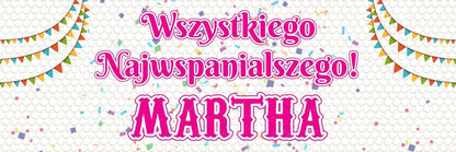 2 Personalised Wszystkiego Najwspanialszego Najlepszego Party Banners Posters