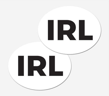 2 X Irl Car Stickers White Oval Self-adhesive Vinyl Car, Van, Lorry