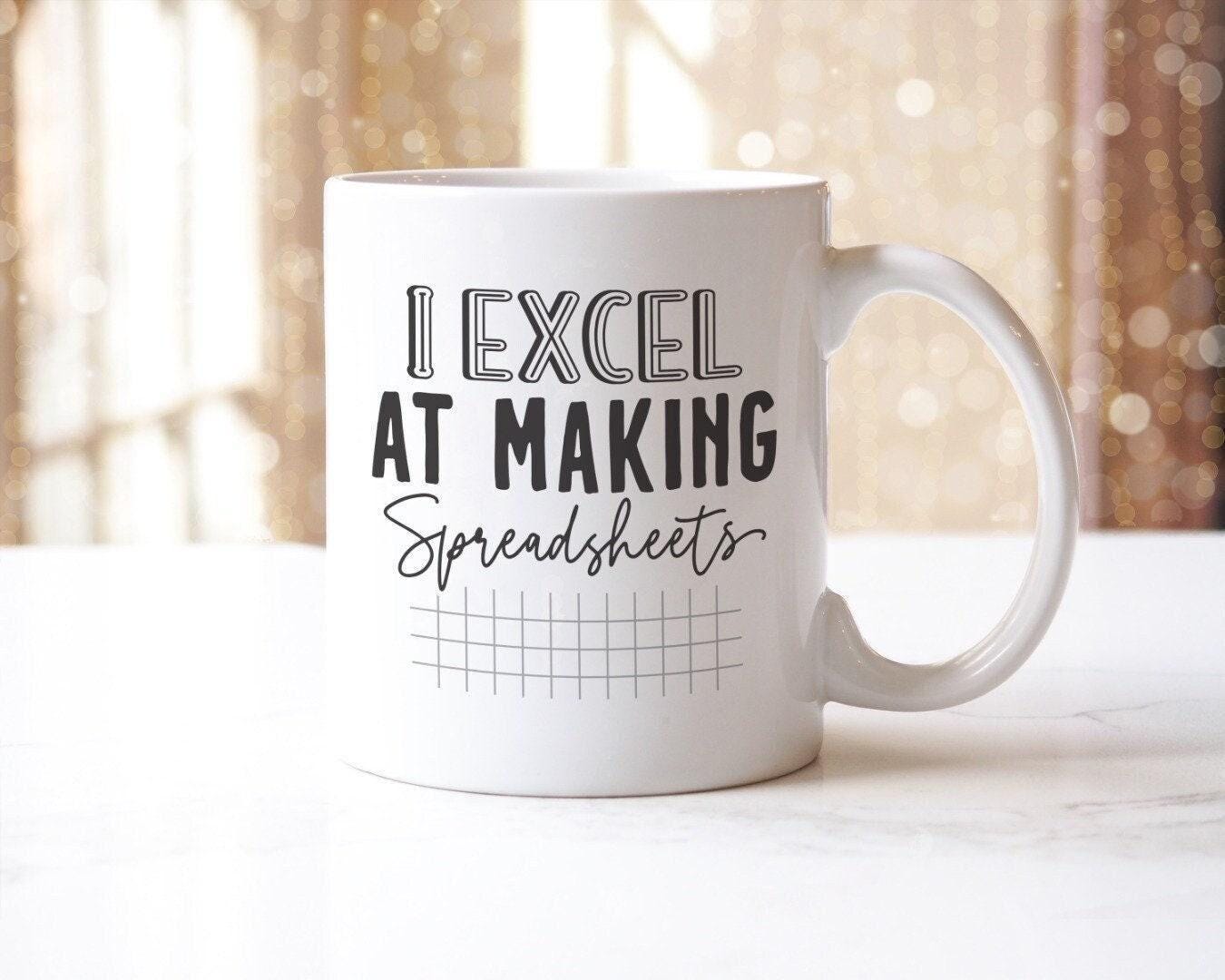 Accountant Coffee Mug Coaster Set I Excel At Spreadsheets Book Keeping Analyst