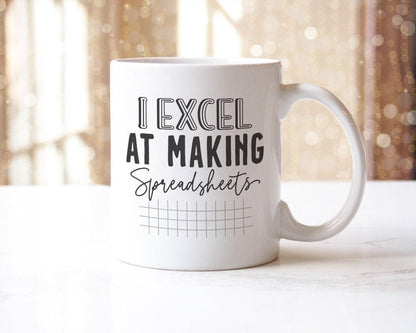Accountant Coffee Mug Coaster Set I Excel At Spreadsheets Book Keeping Analyst
