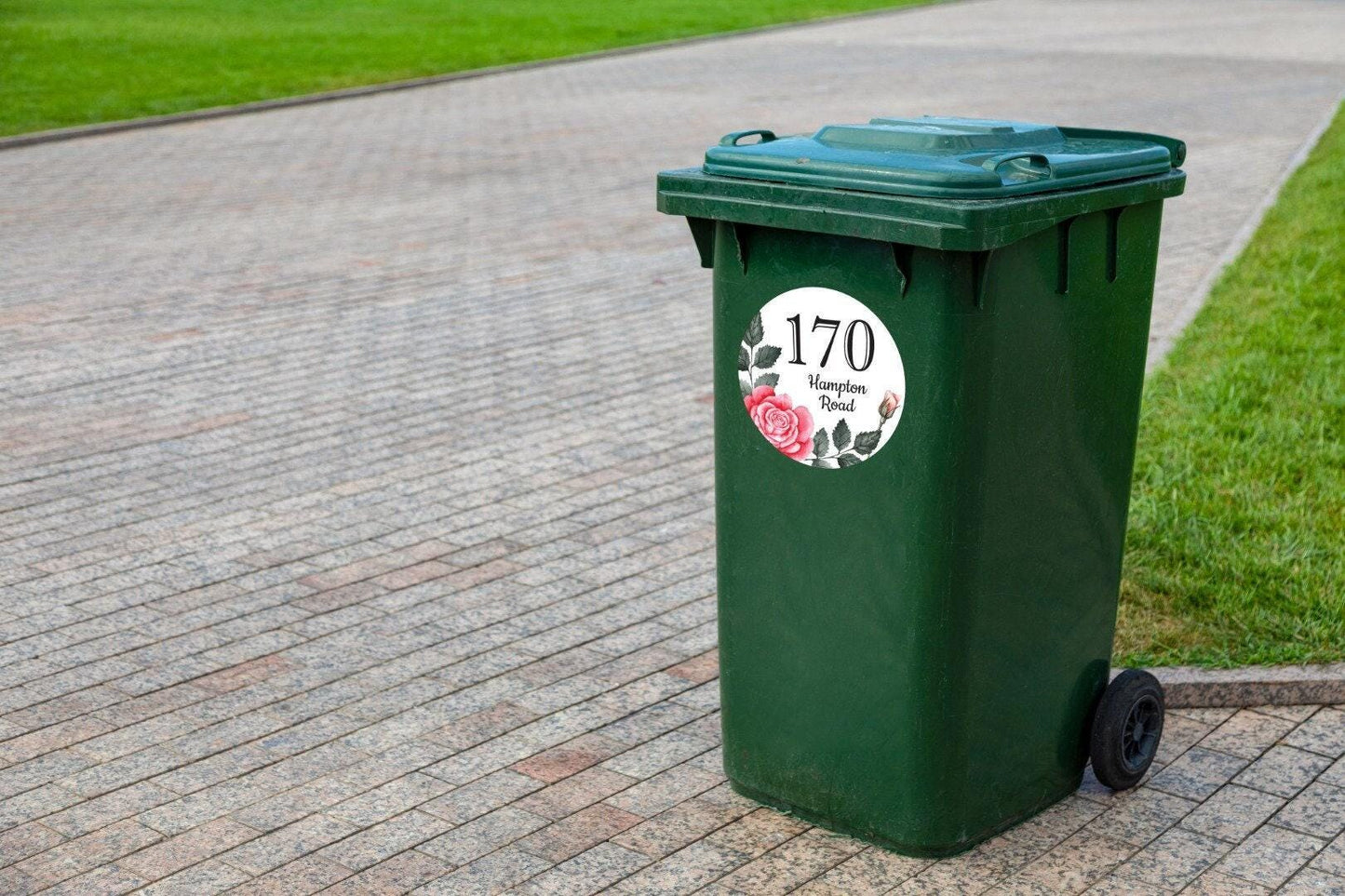 Personalised Wheelie Bin Sign Sticker Waterproof House Street Name Address