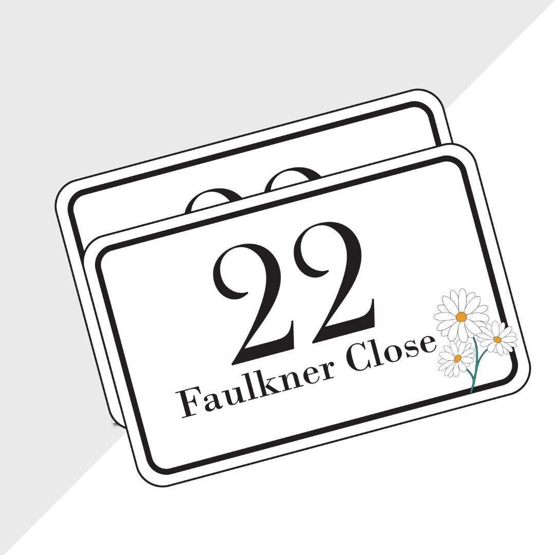 Personalised Wheelie Bin Stickers Road Dustbin Custom Name  Number Waterproof Vinyl Stickers