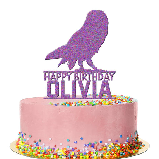 Personalised Acrylic Bird Pet Lovers Girls Birthday Cake Topper Decoration Gift