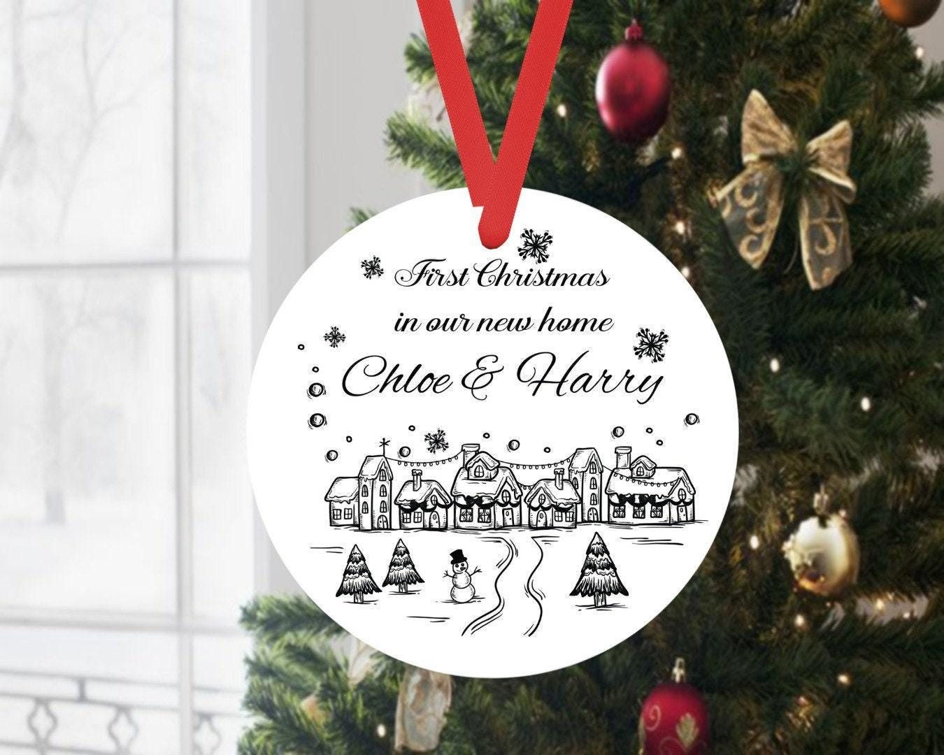 Personalised First Christmas New Home Bauble: Acrylic Ornament Keepsake