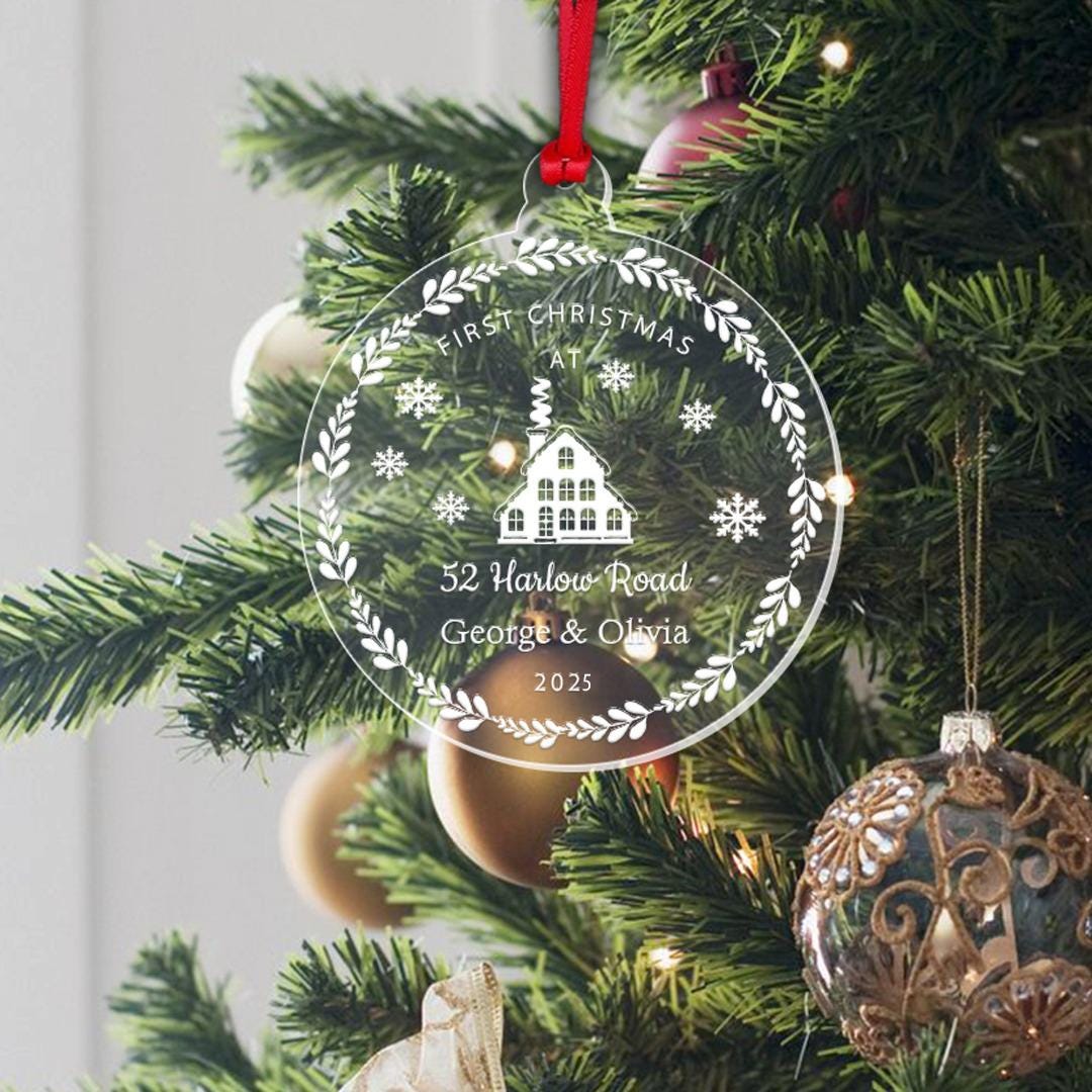 Personalised First Christmas Bauble: New Home Keepsake Ornament