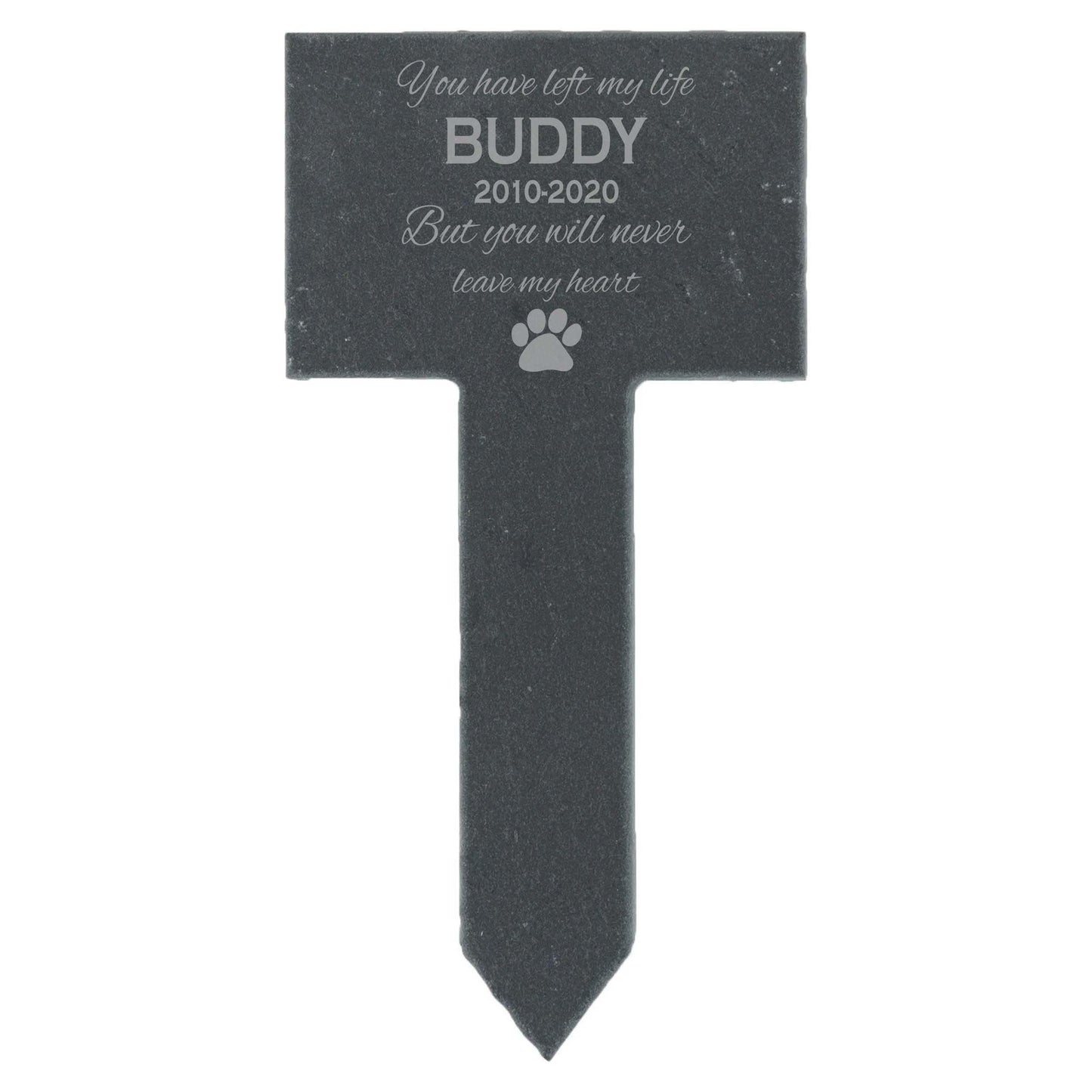 Personalised Dog Memorial Slate Plant Markers Laser Engraved Garden Labels For Outdoor Plants