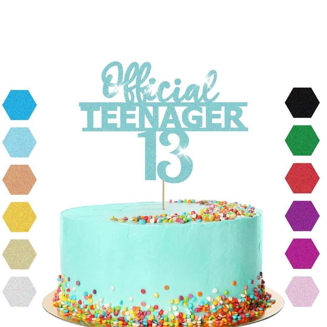 Personalised Official Teenager Glitter Cake Topper Birthday Gift Cake Decoration