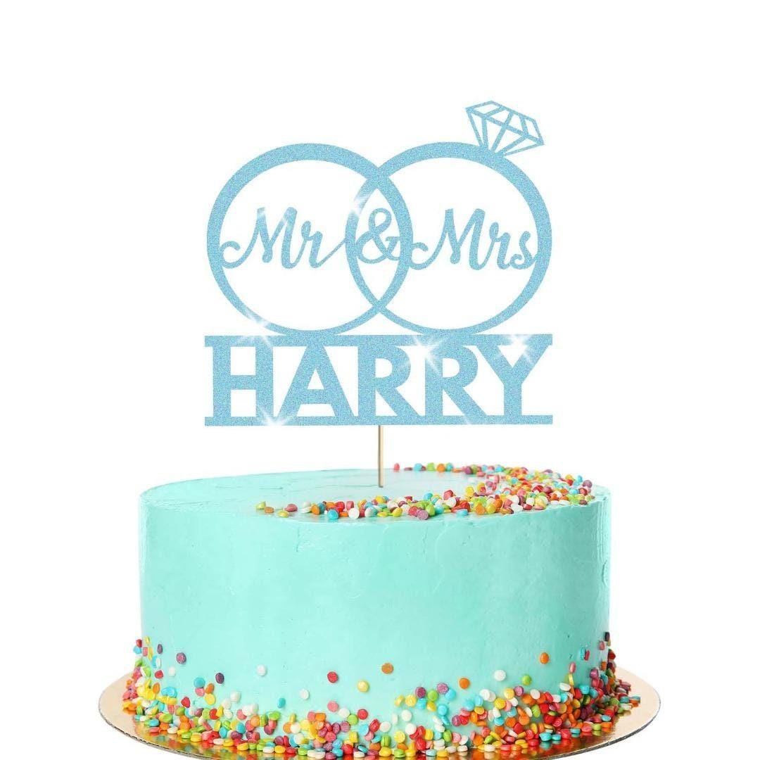 Personalised Wedding Cake Topper Mr & Mrs Anniversary Party Decoration Keepsake