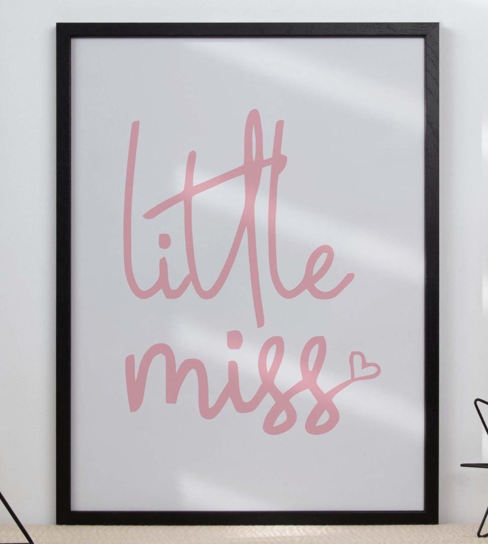 Blushing Cloud 'Little Miss' Nursery Art Print