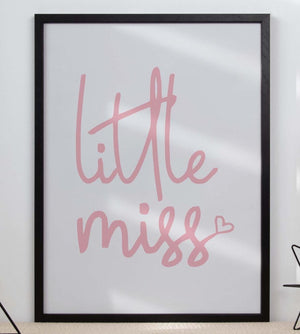 Blushing Cloud 'Little Miss' Nursery Art Print
