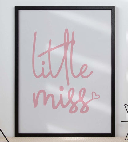 Blushing Cloud 'Little Miss' Nursery Art Print