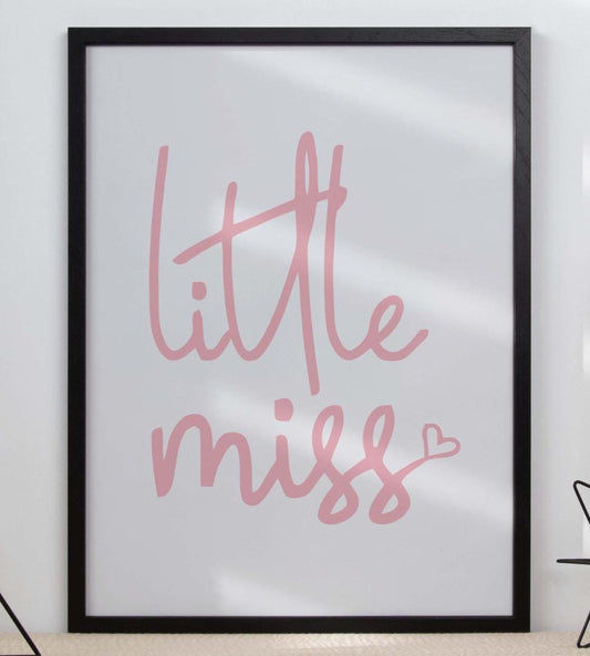 Blushing Cloud 'Little Miss' Nursery Art Print