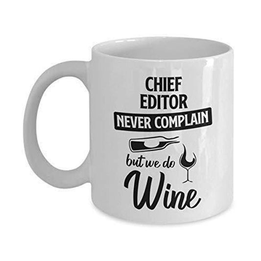 Chief Editor Mug: Funny Novelty Coffee Cup - UK Made