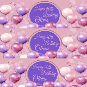 Personalised Birthday Banner: Pink Theme Party Decor