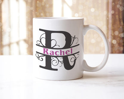 Personalised Name Mug & Coaster Set: Custom Coffee Tea Cup, UK Made