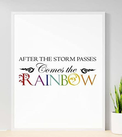 After The Storm Passes Motivational Positive Thought Quote Art Poster Print Wall
