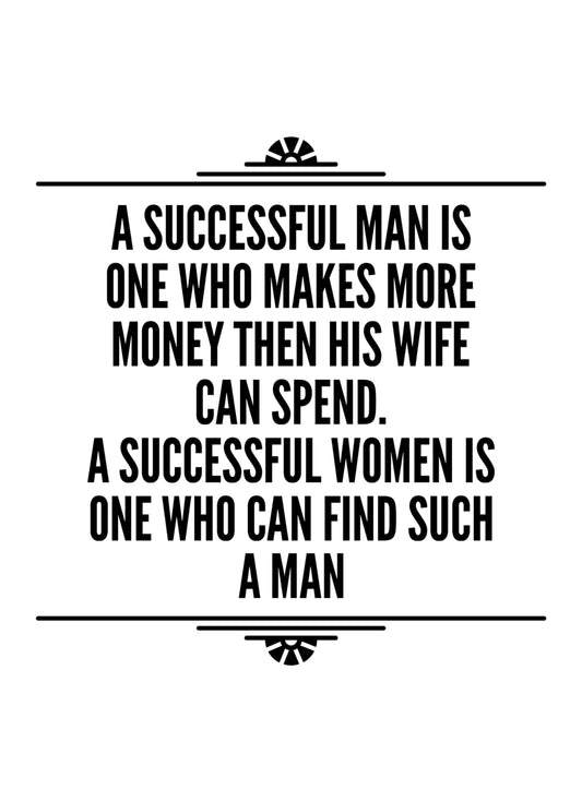 A Successful Man Is One Who Inspirational Positive Quote Art Poster Wall