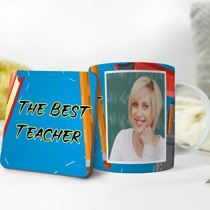 Personalized Photo Mug & Coaster Gift Set: Teacher Keepsake