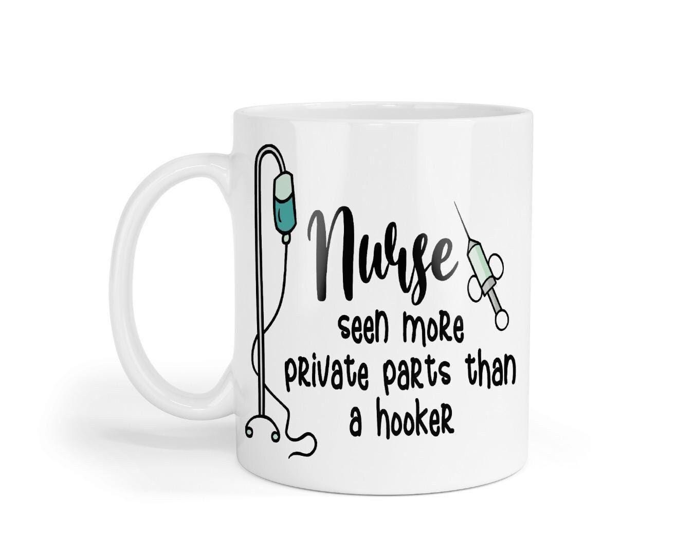 Nurse Mug & Coaster Set Seen More Private Parts Than Hooker Funny Christmas Gift