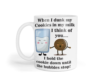 Funny Cookies & Milk Mug with Coaster Set - Valentines Day Coffee Gift