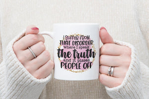 I Suffer From Disorder Mug And Coaster Gift Set Funny Office Coffee Cup Gifts