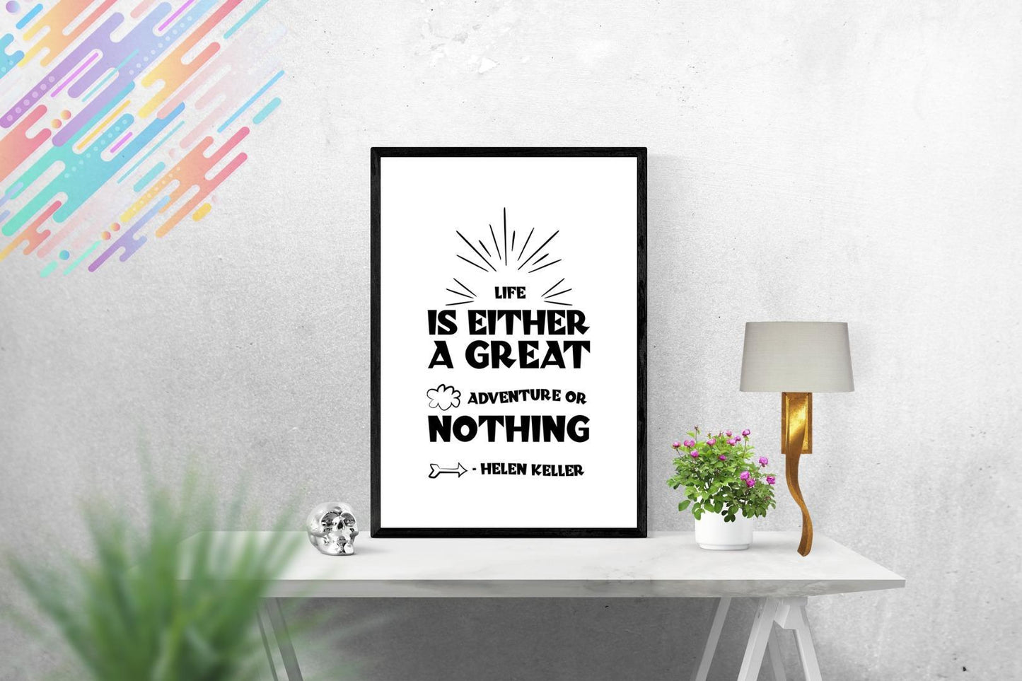 Life Is Great Adventure Motivational Inspirational Positive Quote Poster Wall