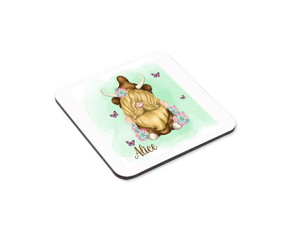Personalised Highland Cow Gonk Mug & Coaster Set Custom Name Secret Santa Cute Cow Gonk Mug Christmas Gift