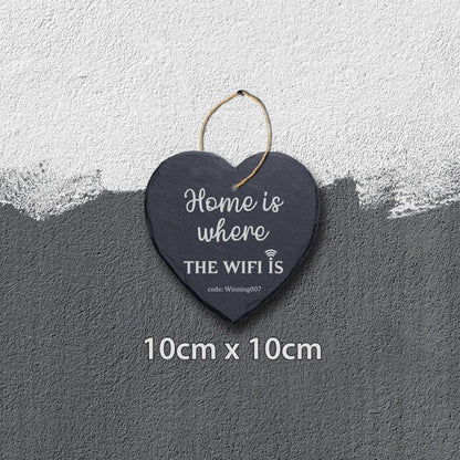 Family Wifi Code Home Guest Personalised Hanging Slate Sign House Warming Gift