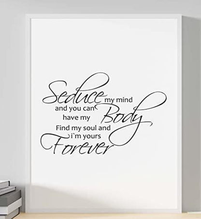 Seduce My Mind Romantic Inspirational Positive Love Words Art Poster Print Wall