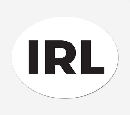 2 X Irl Car Stickers White Oval Self-adhesive Vinyl Car, Van, Lorry