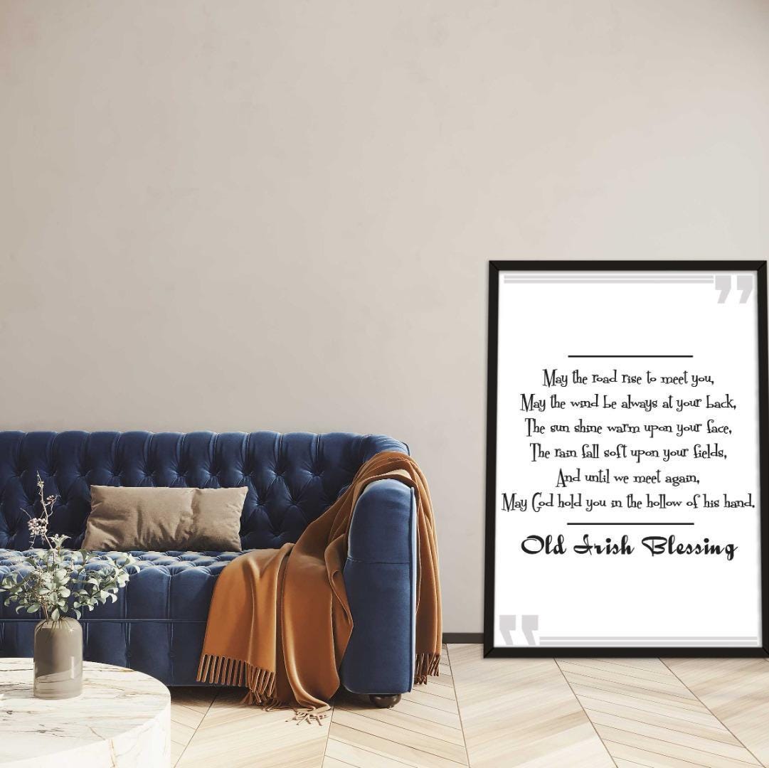 May The Road Rise To Meet You Motivational Positive Quote Art Poster Print Wall