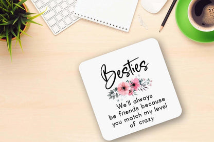 Bestie Mug And Coaster Gift Set Funny Leaving Work Colleague Birthday Xmas Gifts