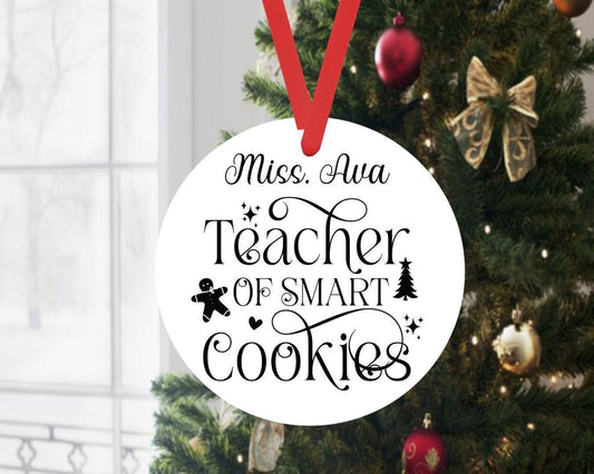 Persoanlised Teacher Of Smart Cookies Fun Custom Christmas Present For Teachers Nursery Ta Gift