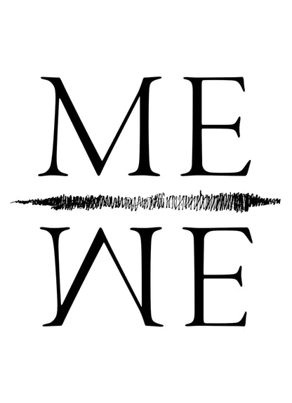 Me We Leadership Inspirational Positive Thoughts Words Poster Print Wall