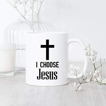 I Choose Jesus Coffee Mug: Christian Faith Gift, UK Made