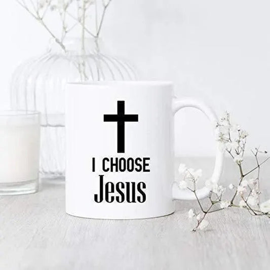I Choose Jesus Coffee Mug: Christian Faith Gift, UK Made