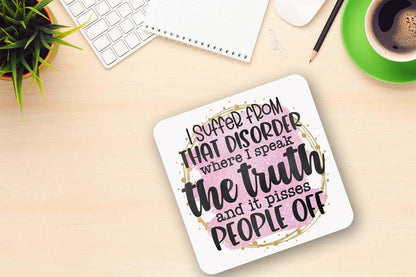 I Suffer From Disorder Mug And Coaster Gift Set Funny Office Coffee Cup Gifts