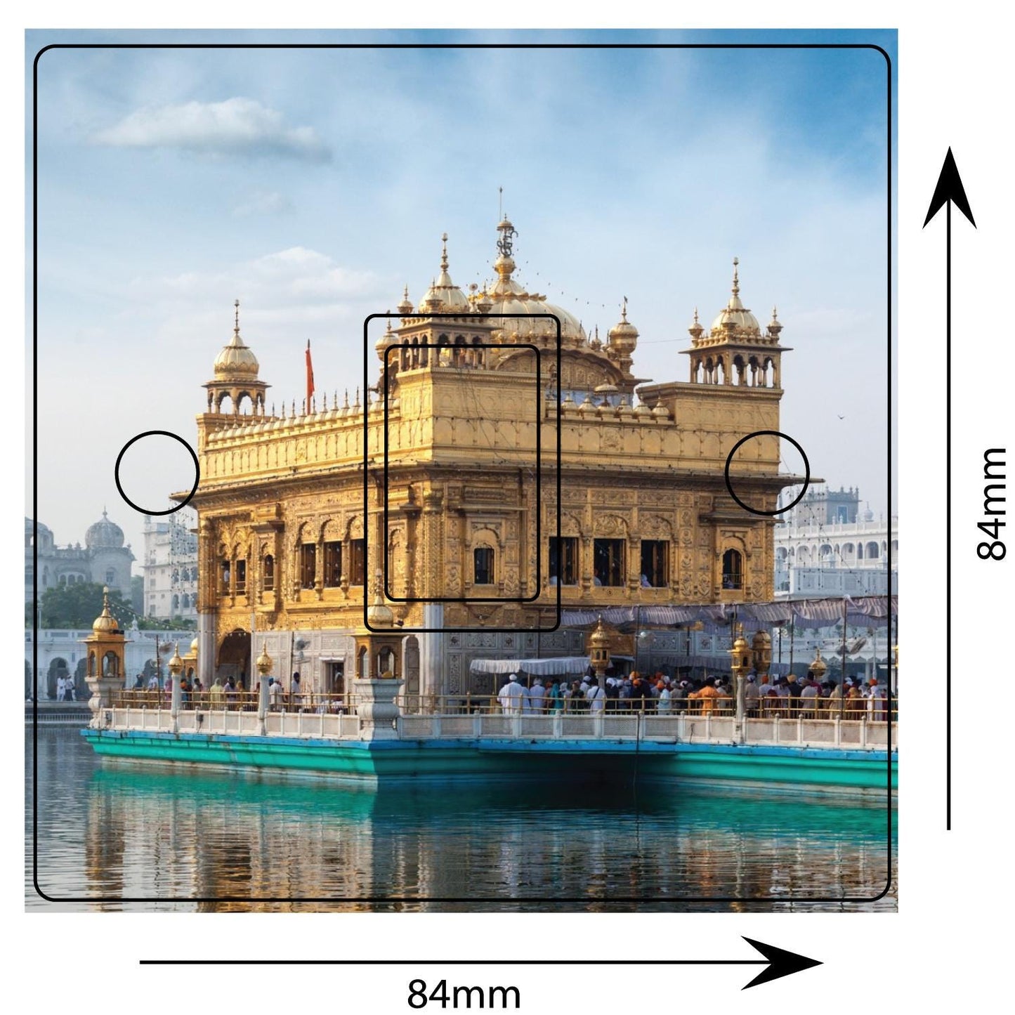 Golden Temple Amritsar India 3d Light Switch Sticker Cover Vinyl Skin Wall Decal