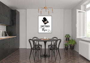 Cant Touch Kitchen Mitten Glove Minimalist Wall Home Dining Decor Print Poster