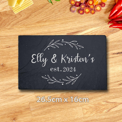 Personalised Slate Plaque Serving Board Laser Engraved Stone Tray Art Home Gift
