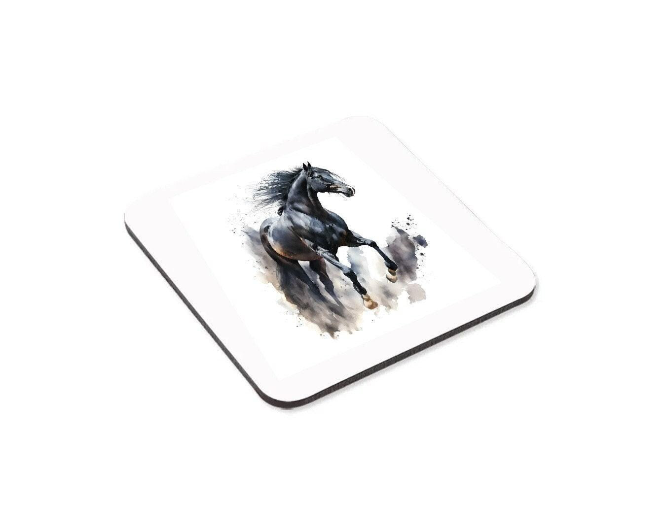 Majestic Watercolour Effect Horse Ceramic Coffee Tea Cup Mug And Coaster Gift Set
