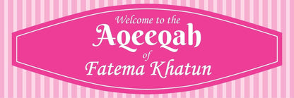 2 Personalised Welcome To Aqiqah Party Celebration Banners Decoration Posters