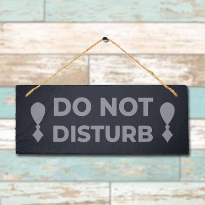 Do Not Disturb Laser Engraved Hanging Slate Room Office Home Decor Plaque Sign