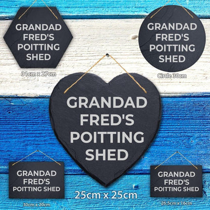 Personalised Slate Plaque Sign Shed Garden Laser Engraved Stone