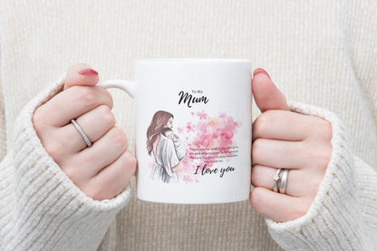 I Love You Mum Mug & Coaster Set - Novelty Gift