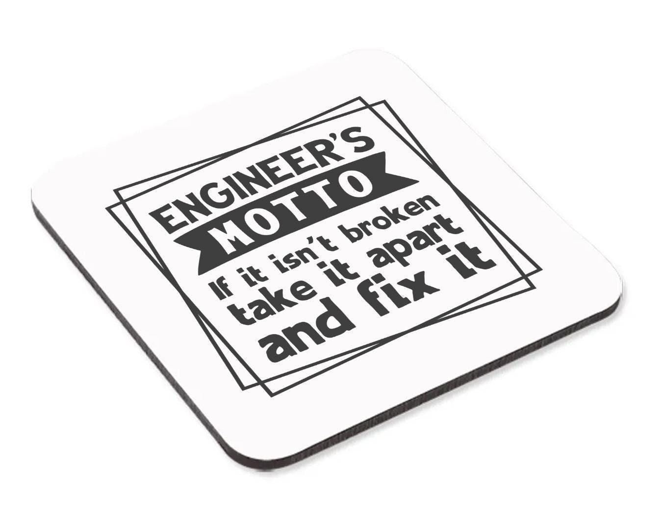 Engineer Mug & Coaster Set Funny Engineering Graduation Birthday Coffee Tea Gift