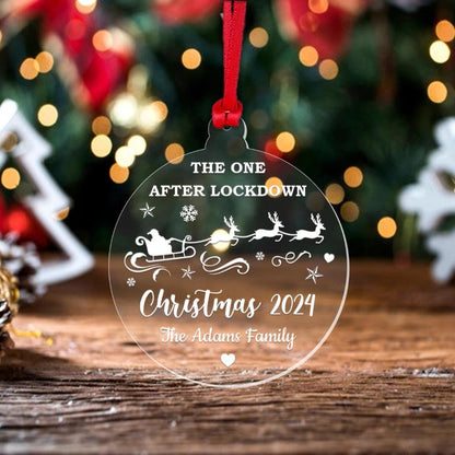 Personalised Family Name Christmas Bauble Lockdown Xmas Keepsake Decoration Gift