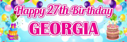 2 Personalised Elders Balloons Gifts Birthday Party Celebration Banners Posters