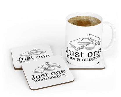 Just One More Chapter Mug & Coaster Set Book Lover Birthday Friend Xmas Tea Gift