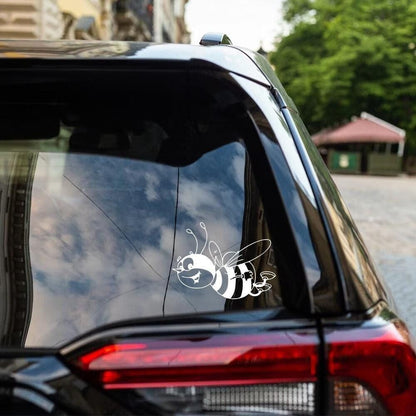 Smiling Bumble Bee Art Window Laptop Fun Sticker Vinyl Decal